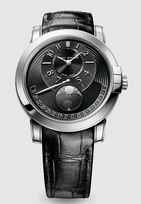 Best Harry Winston Midnight Moon Phase Automatic 42mm MIDAMP42WW002Replica Watch